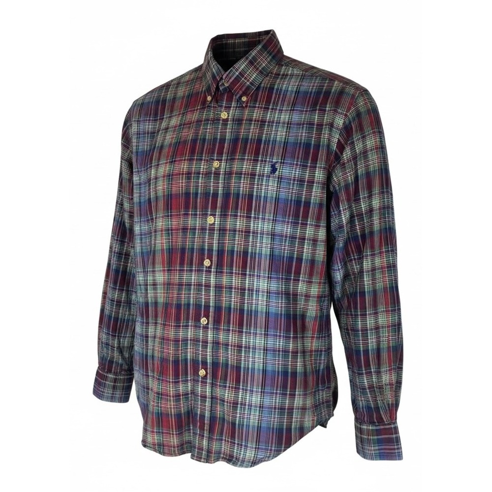 Ralph Lauren Men's Plaid Button Down Shirt Long Sleeve Size L